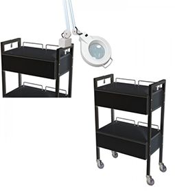 Joiken Black 2 Drawer Beauty Trolley