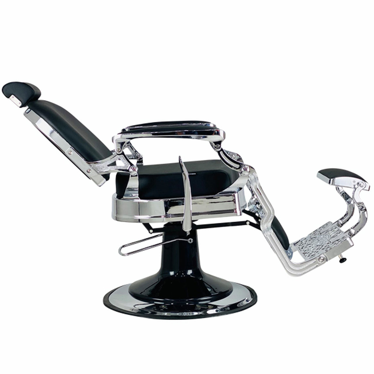 Havana Barber Chair - Chrome Frame Black Upholstery