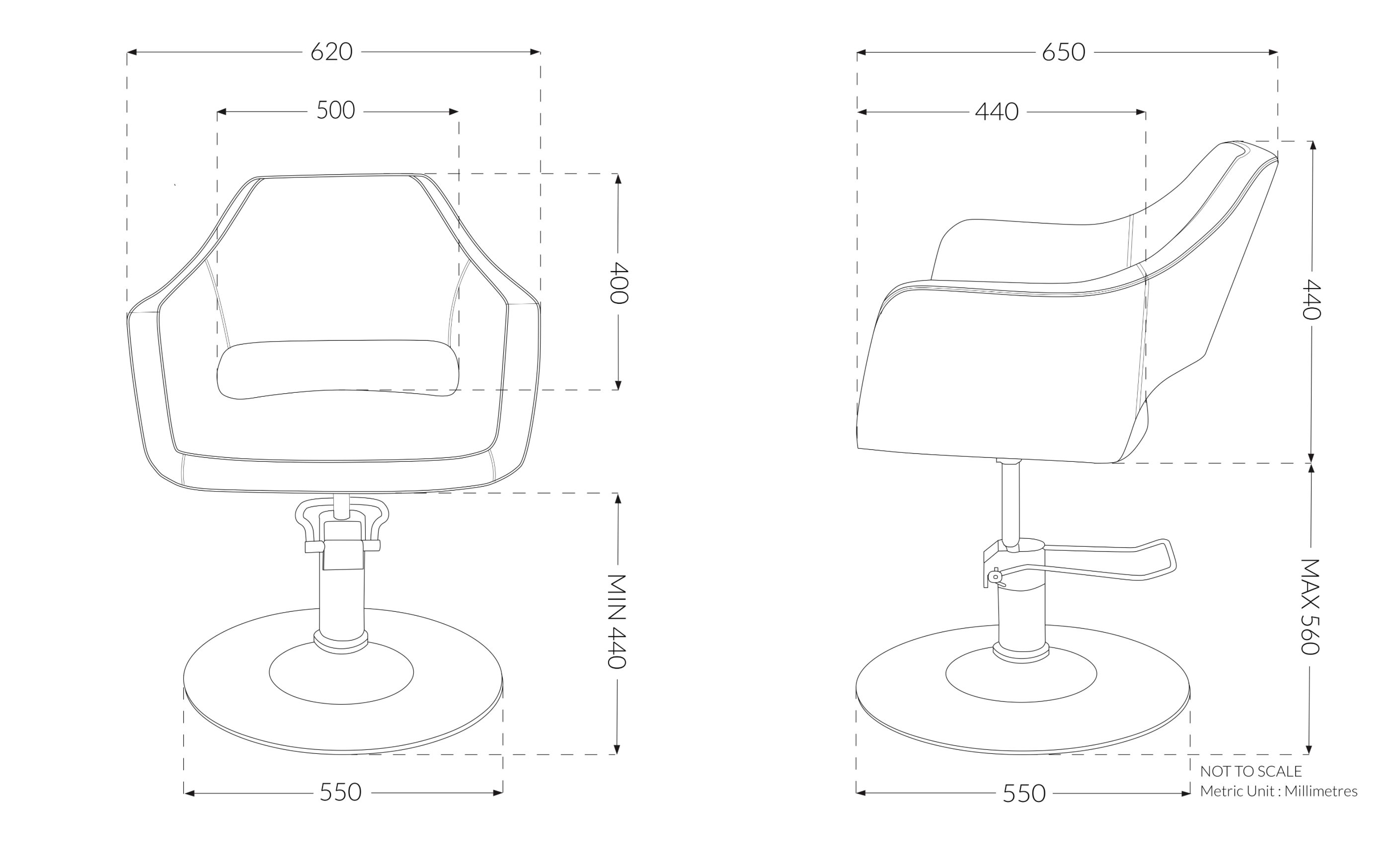 Gigi Styling Chair - Hydraulic