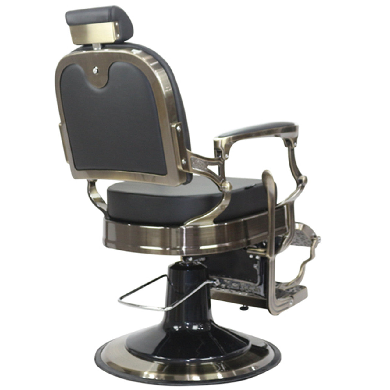 Havana Barber Chair - Antique Frame Black Upholstery