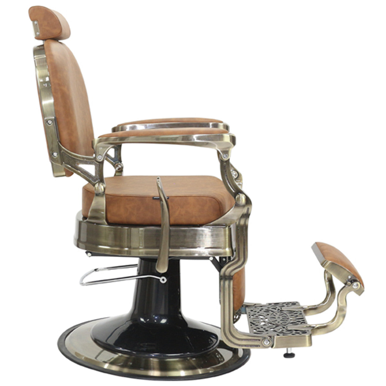 Havana Barber Chair - Antique  Frame Tan Upholstery