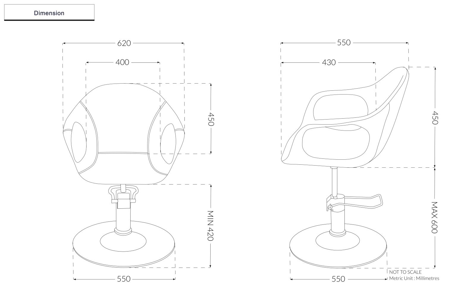 Zelda White Styling Chair