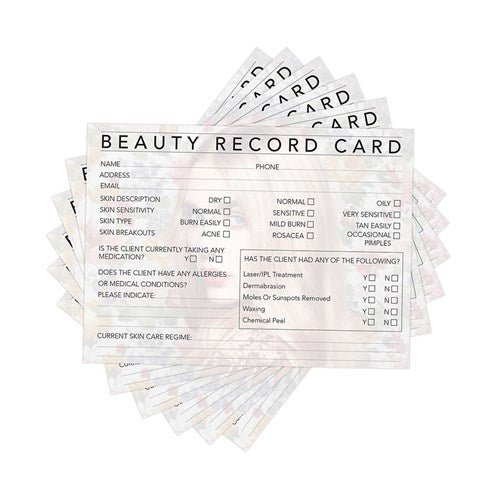 Dateline Professional Beauty Therapy Record Cards