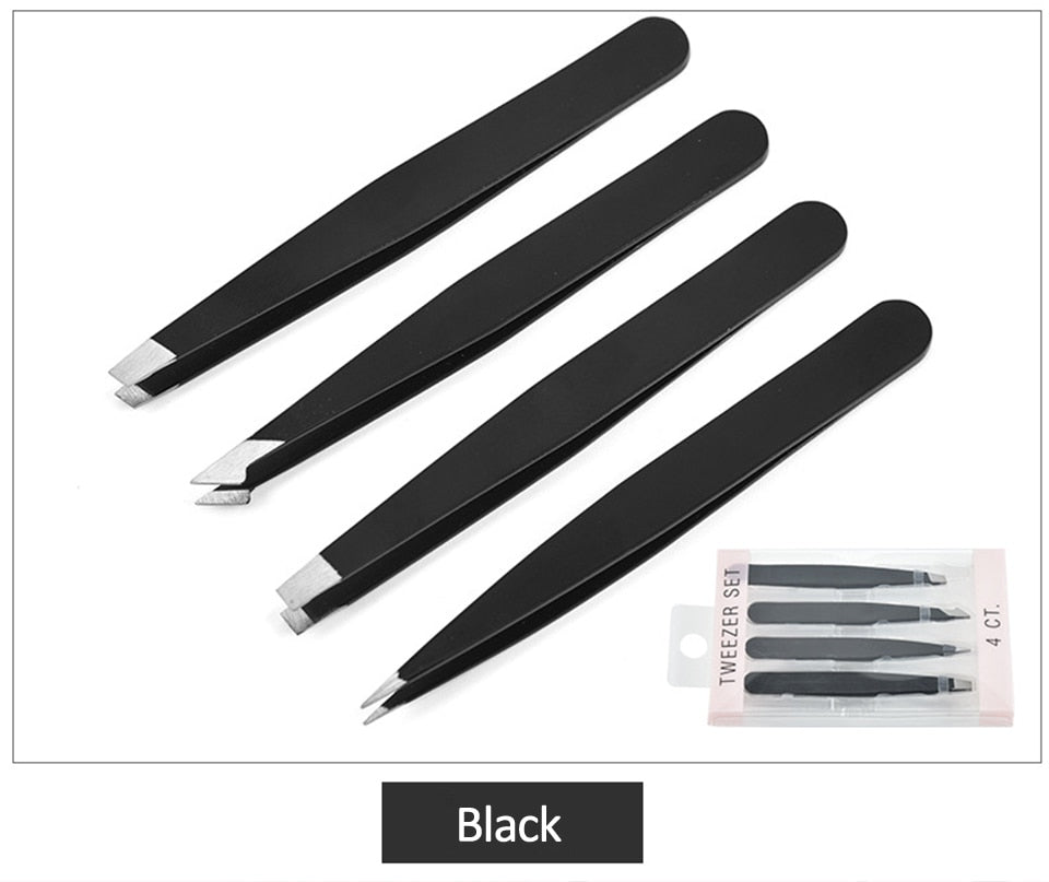 4 Piece Tweezer Set